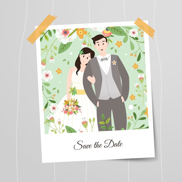 Ilustracja Kwiat Zaproszenia ślubne