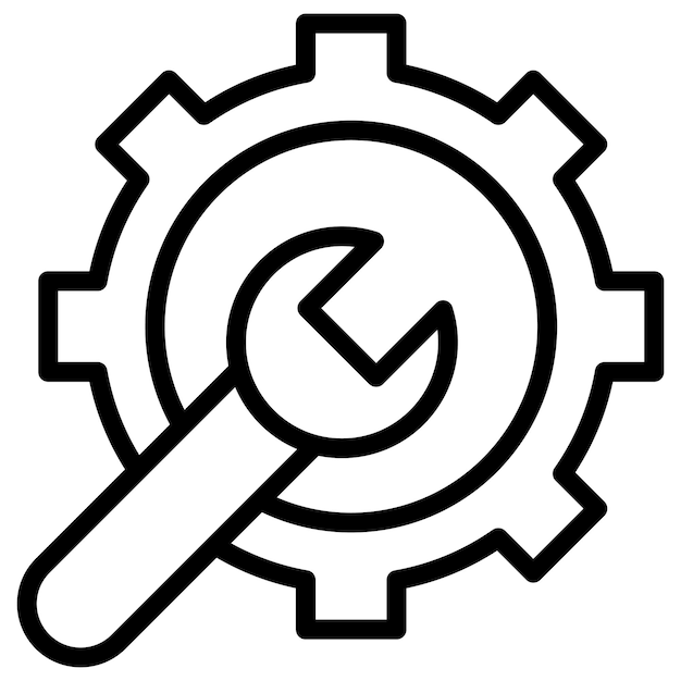 Ilustracja linii Cog i Wrench