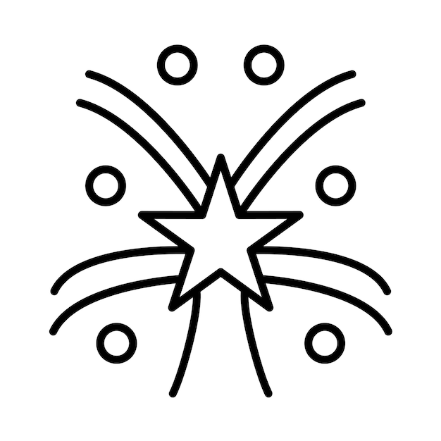 Ilustracja linii fajerwerków
