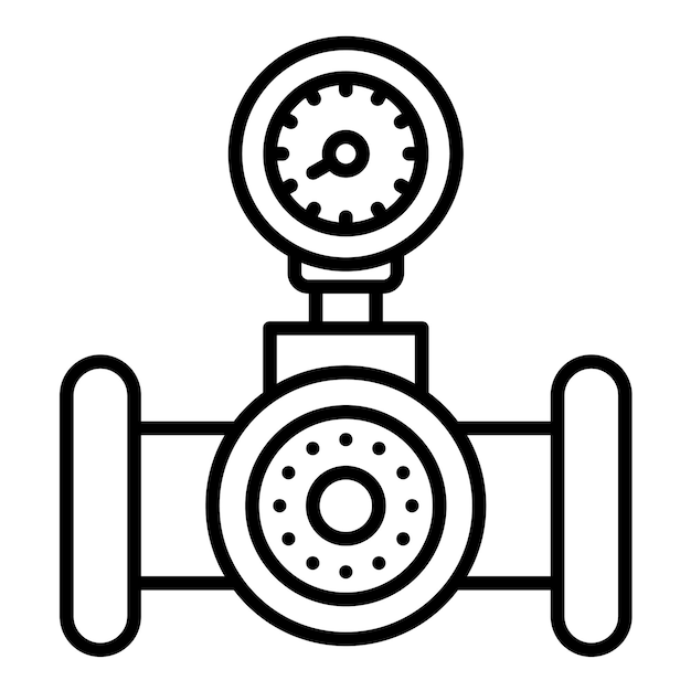 Plik wektorowy ilustracja linii kontrolnej ciśnienia