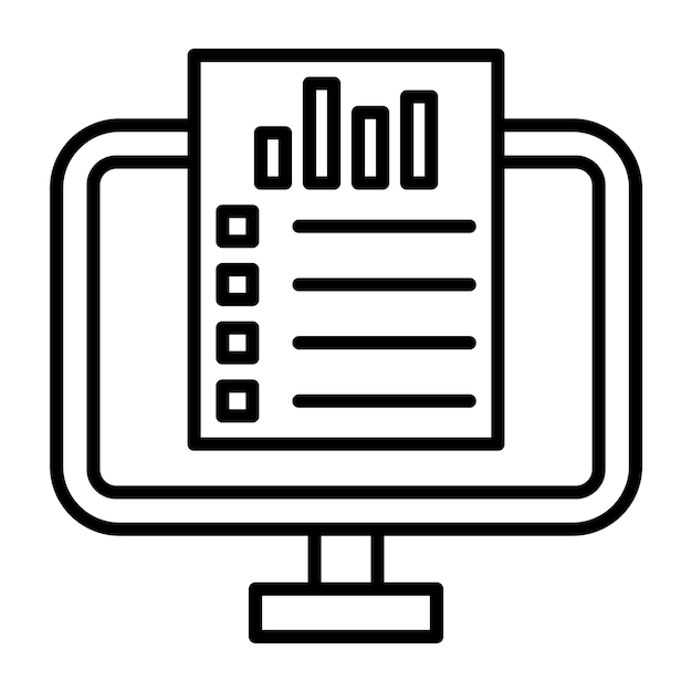 Ilustracja linii raportów online