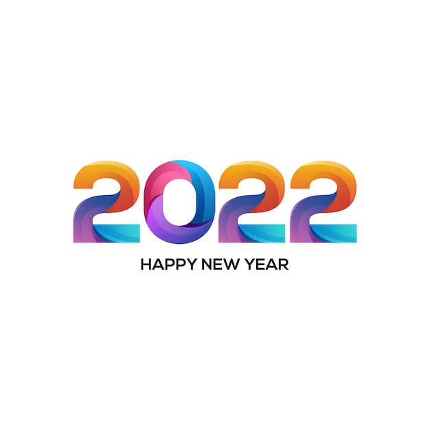 Ilustracja Logo 2022 Kolorowy Gradient