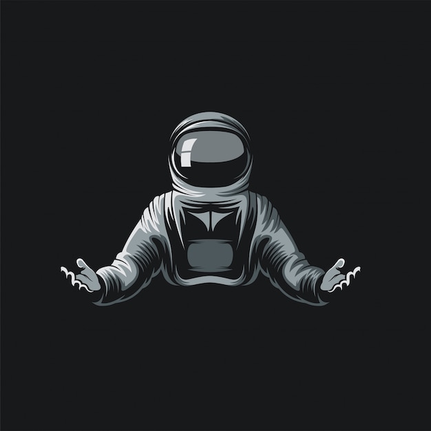 Plik wektorowy ilustracja logo astronauta