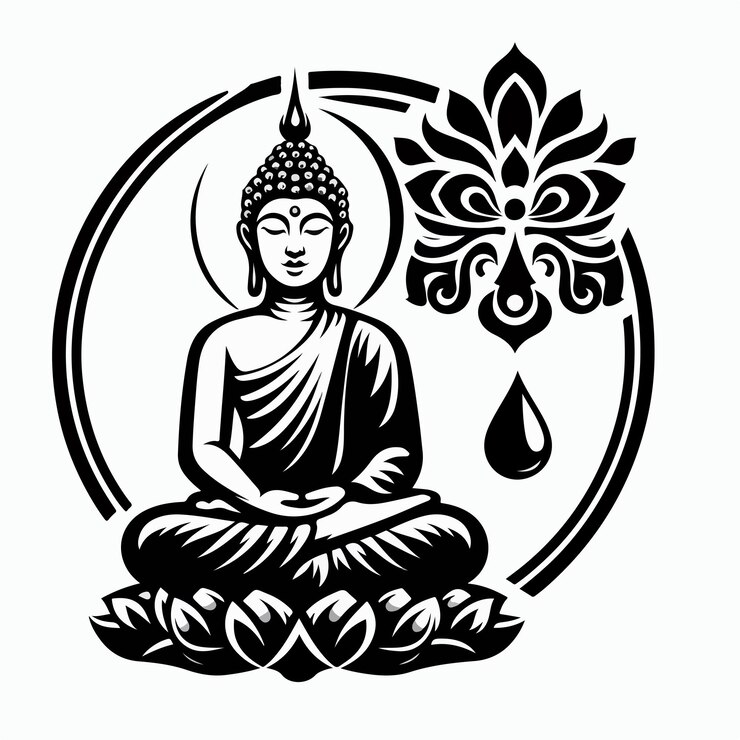 Wektor ilustracja logo budha
