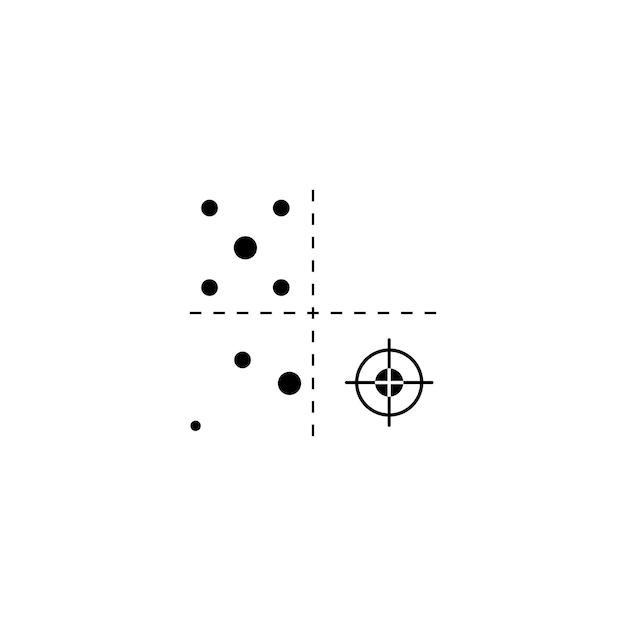 Plik wektorowy ilustracja logo diagramu koncepcji kwadrantu