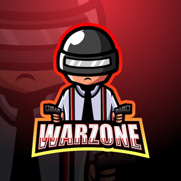 Plik wektorowy ilustracja logo e-sport maskotka warzone