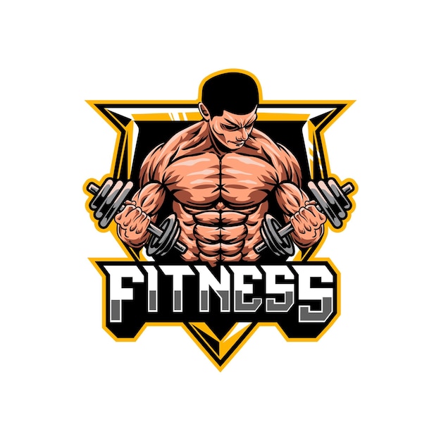 Plik wektorowy ilustracja logo fitness