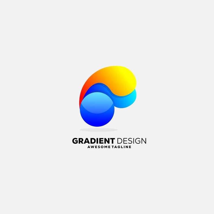 Wektor ilustracja logo gradientu kolorowy projekt ślimaka