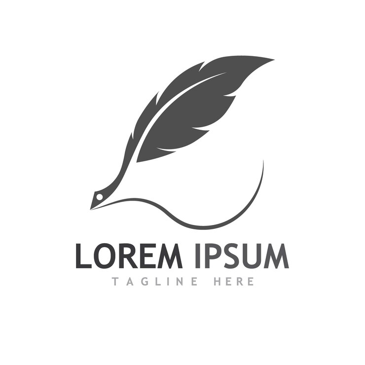 Wektor ilustracja logo i symbolu pióra