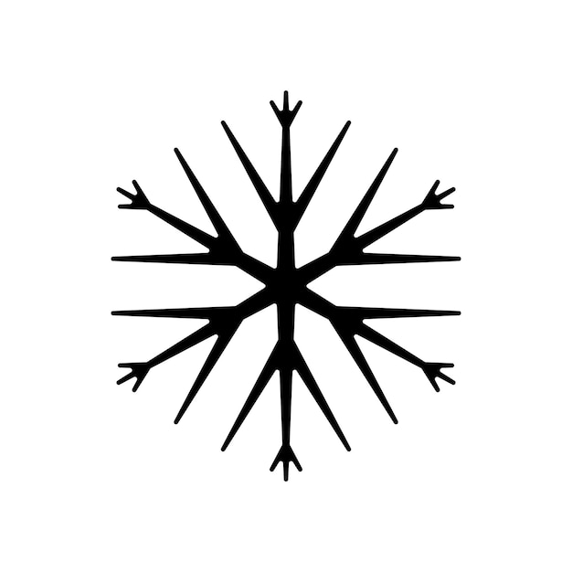ilustracja logo ikony płatka śniegu
