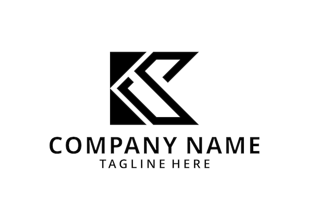 ilustracja Logo KS. Element listu graficznego marki wektorowej.
