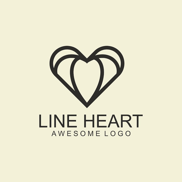 Plik wektorowy ilustracja logo linii miłości