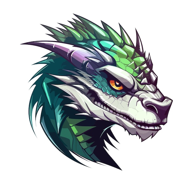 Ilustracja logo maskotki Dragon Lizard