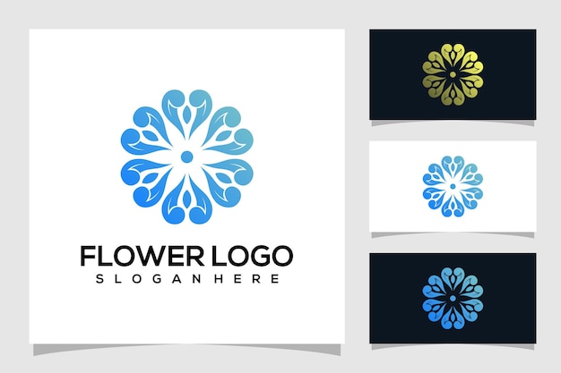 Plik wektorowy ilustracja logo streszczenie kwiat