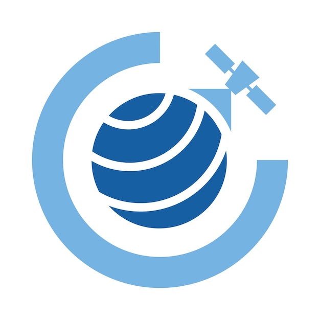 Ilustracja Logo Ziemi I Satelity