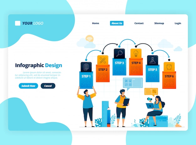 Ilustracja Ludzka I Plansza Dla Opcji Biznesowych, Etapy Uczenia Się, Procesy Edukacyjne. Mieszkanie Na Stronę Docelową, Stronę Internetową, Stronę Internetową, Baner, Aplikacje Mobilne, Ulotkę, Plakat, Broszurę