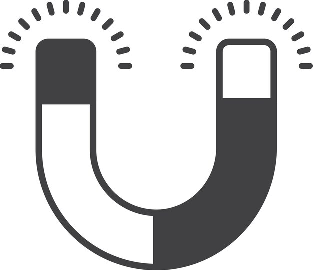 Ilustracja magnesu na pieniądze w minimalistycznym stylu
