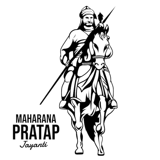 Ilustracja Maharana Pratap Maharana Pratap Jayanti