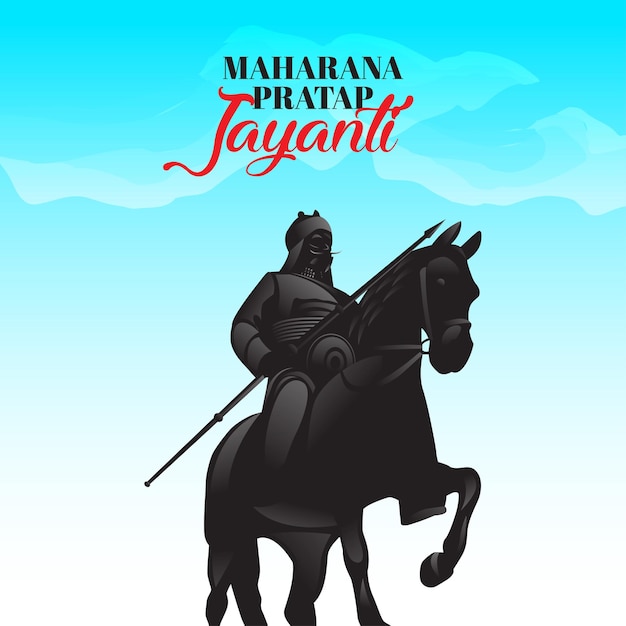 Ilustracja Maharana Pratap Z Koniem Chetack