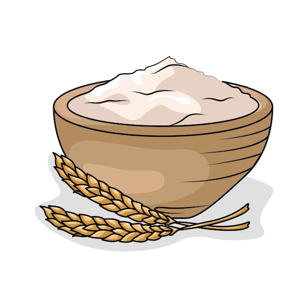 Plik wektorowy ilustracja mąki