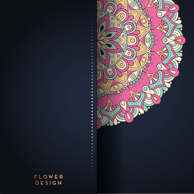 Ilustracja Mandali W Projekt Kwiat