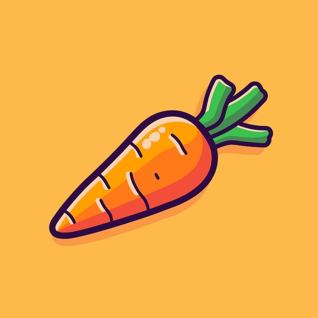 Ilustracja marchewki kreskówki warzywa clip art projekt wektorowy