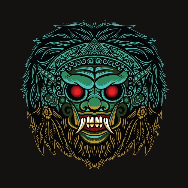 Ilustracja Maski Barong