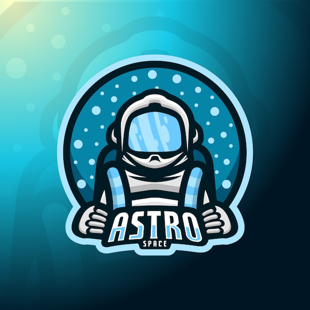 Ilustracja Maskotka Astronauta Logo