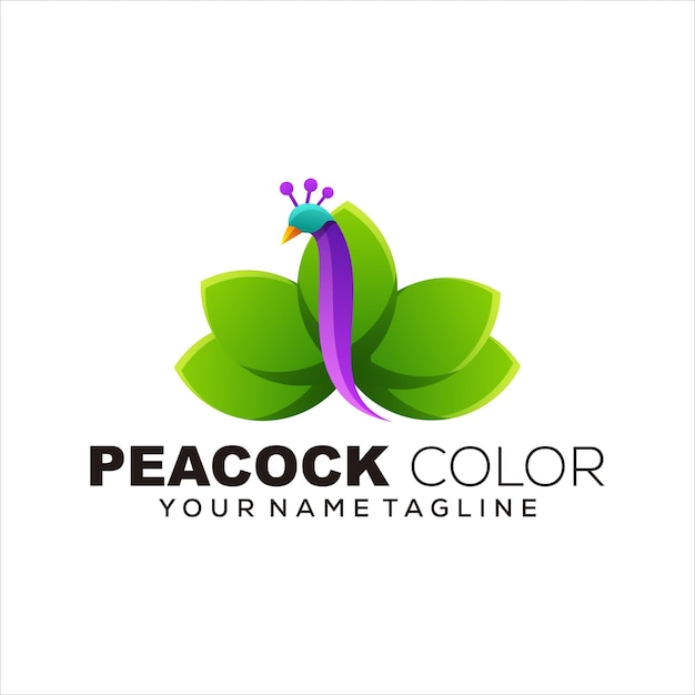 Ilustracja Maskotka Kolorowe Logo Paw