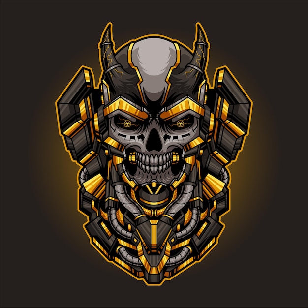 Ilustracja Mecha Skull