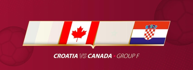 Ilustracja Meczu Piłki Nożnej Chorwacja Kanada W Grupie A