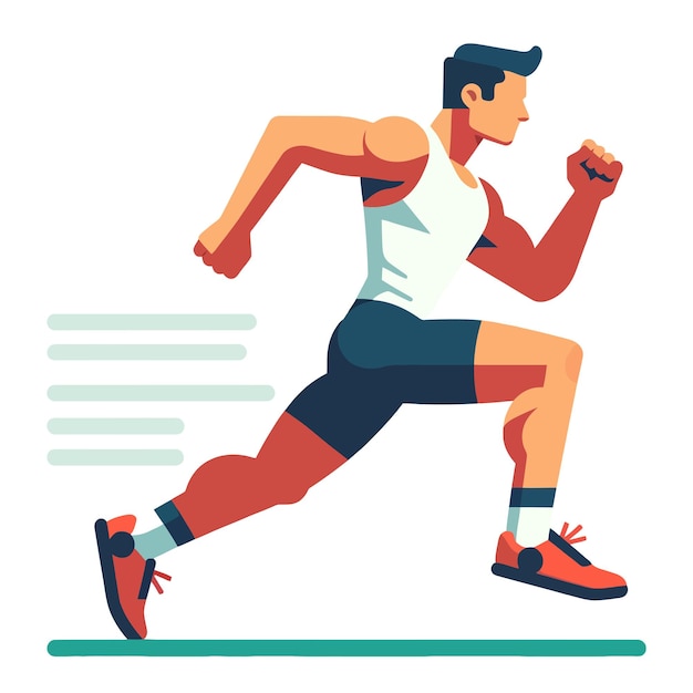 ilustracja męskiego sportowca w sporcie sportowym