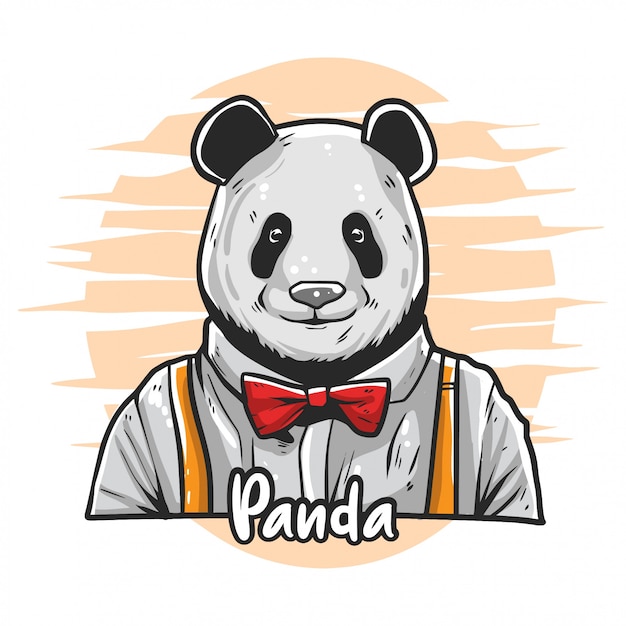 Ilustracja Moda Panda