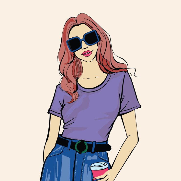 Wektor ilustracja mody dla dziewcząt