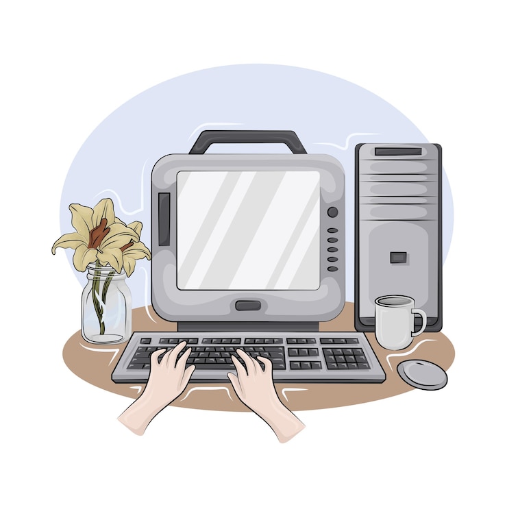 Wektor ilustracja monitora