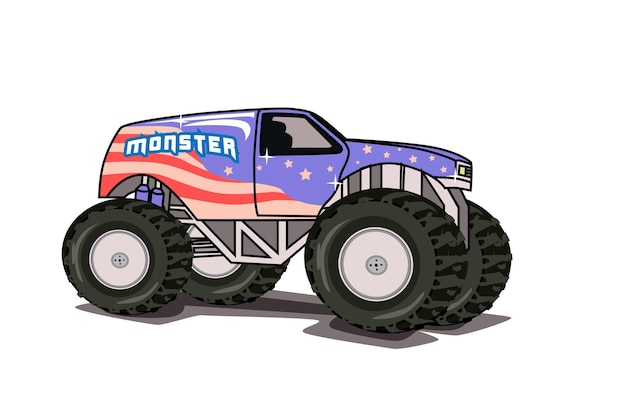 Ilustracja Monster Truck Ilustracja Rysunek Odręczny