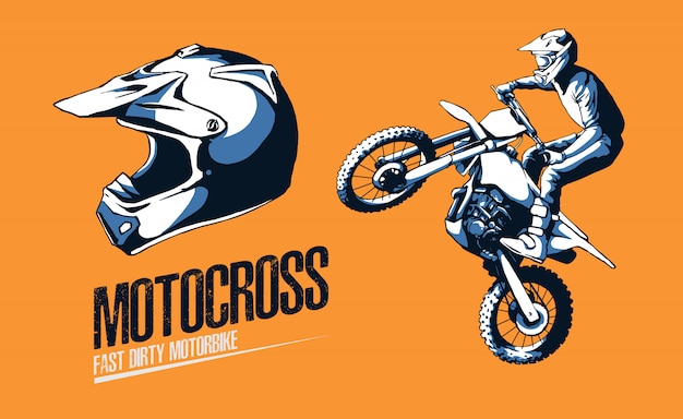 Ilustracja Motorcross