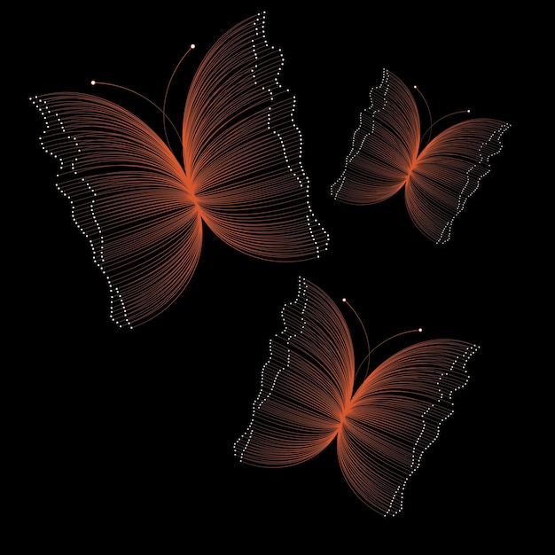Plik wektorowy ilustracja motyla błyszczący wektor ilustracji motyla