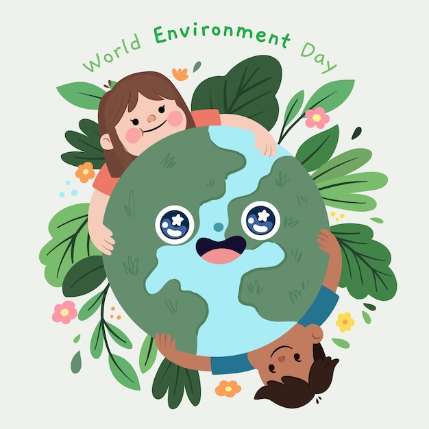 Plik wektorowy ilustracja na obchody światowego dnia środowiska