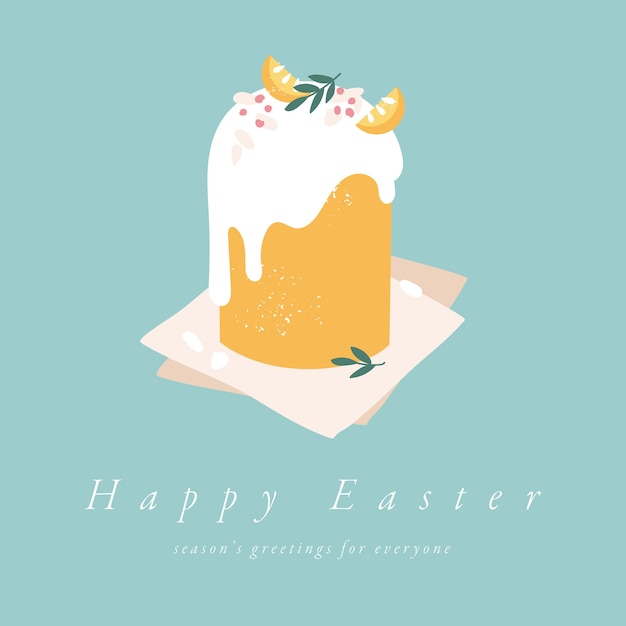Ilustracja Na święta Wielkanocne. Wielkanocne Ciasto