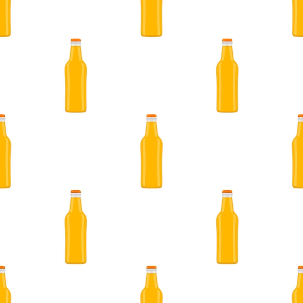 Ilustracja na temat szklanych butelek piwa bez szwów z pokrywą do browaru