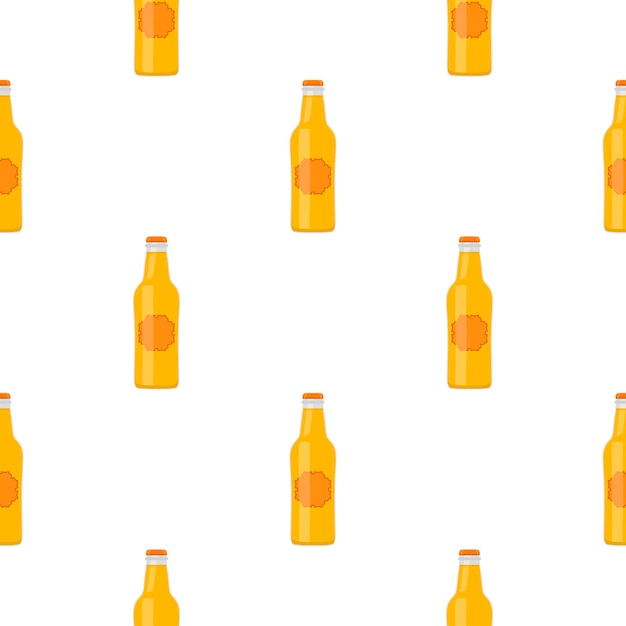Ilustracja na temat szklanych butelek piwa bez szwów z pokrywą do browaru