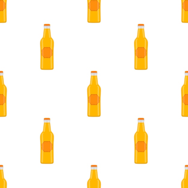 Ilustracja na temat szklanych butelek piwa bez szwów z pokrywą do browaru