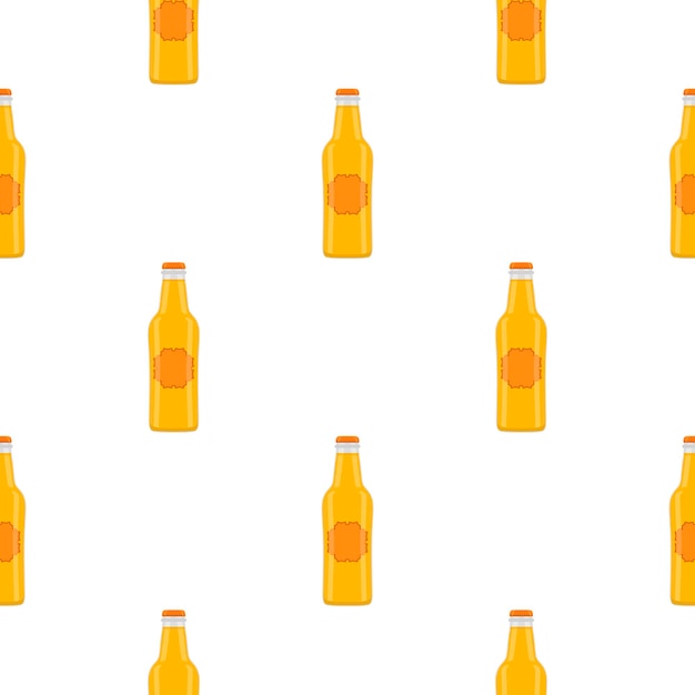 Ilustracja na temat szklanych butelek piwa bez szwów z pokrywą do browaru