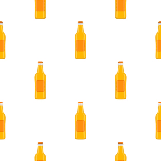 Ilustracja na temat szklanych butelek piwa bez szwów z pokrywą do browaru