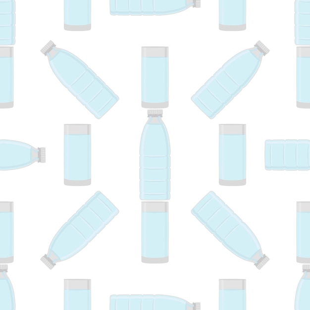 Ilustracja na temat zestaw identycznych typów plastikowych butelek
