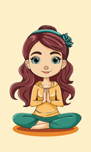 Plik wektorowy ilustracja namaste charm yoga peace