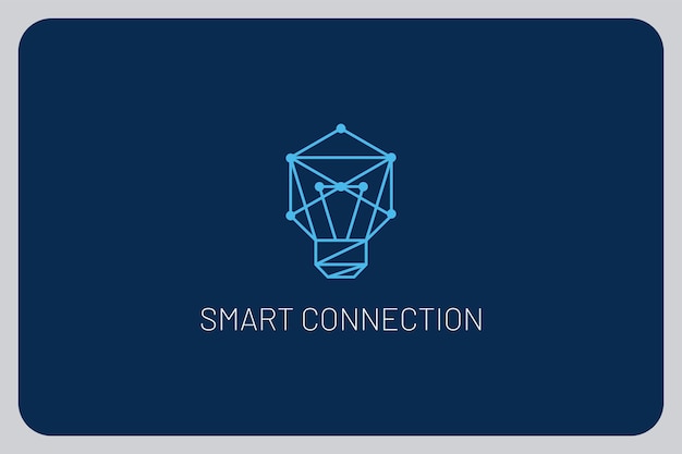 Ilustracja Nowoczesna Technologia Smart Connection Projektowanie Logo Lampy żarówki