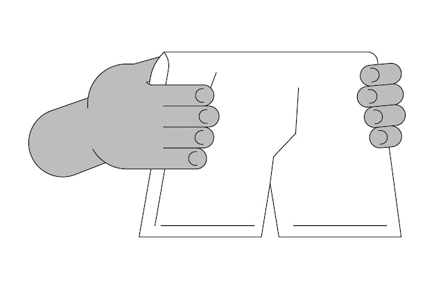 Plik wektorowy ilustracja o ludzkich rękach trzymających bieliznę