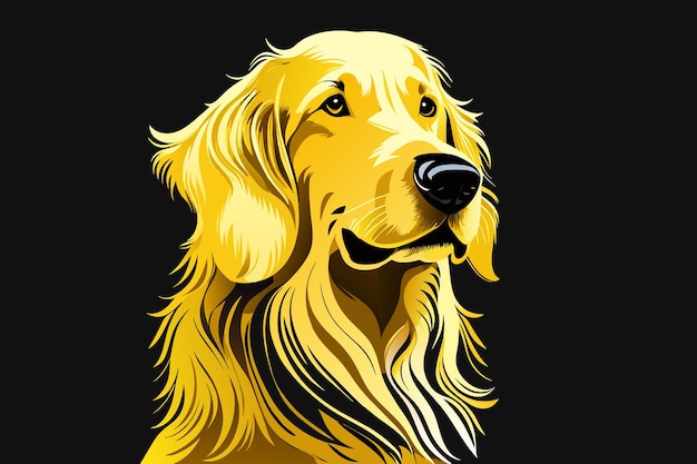 Plik wektorowy ilustracja o psie golden retriever